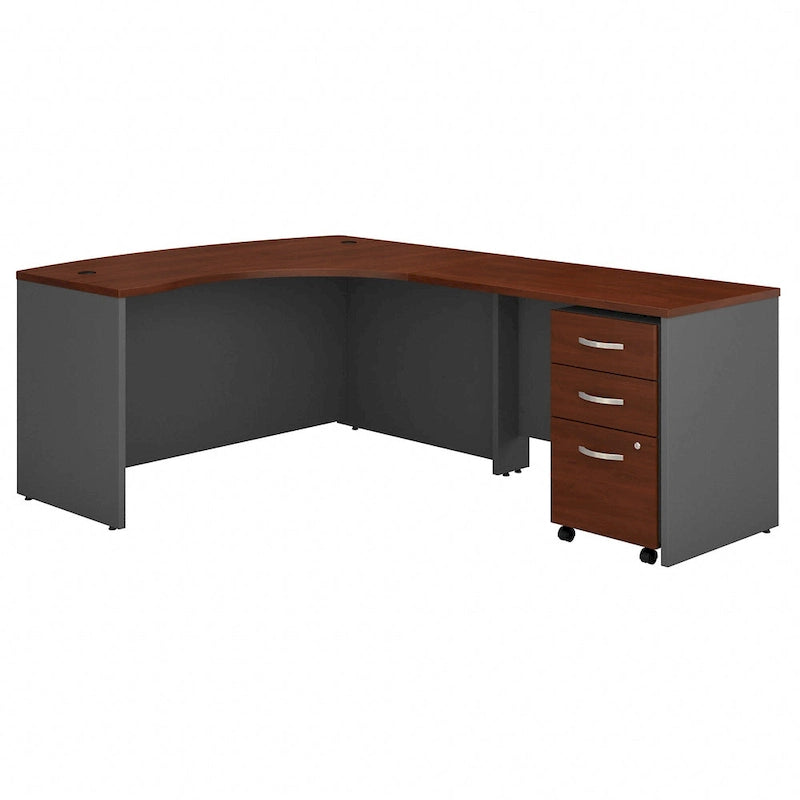 Bureau en L pour droitier de la Série C avec tiroirs