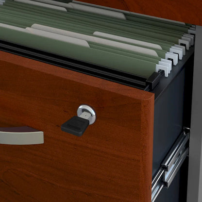 Bureau en L pour droitier de la Série C avec tiroirs