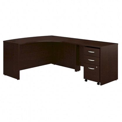 Bureau en L pour droitier de la Série C avec tiroirs