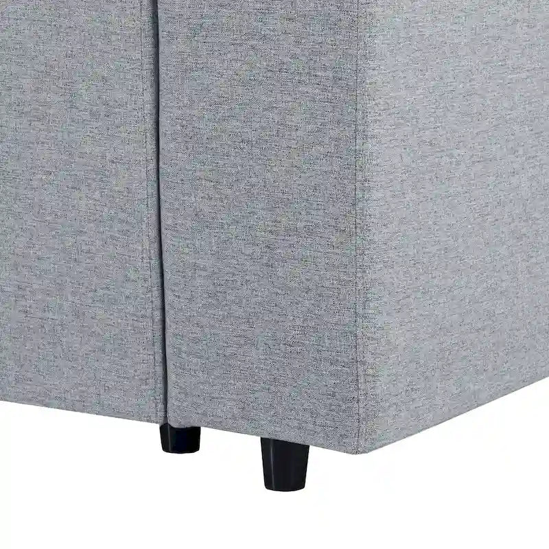 134.40 Canapé d'angle moderne en U à 6 places avec 2 grandes méridiennes, poufs amovibles et coussins moelleux