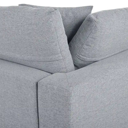 134.40 Canapé d'angle moderne en U à 6 places avec 2 grandes méridiennes, poufs amovibles et coussins moelleux