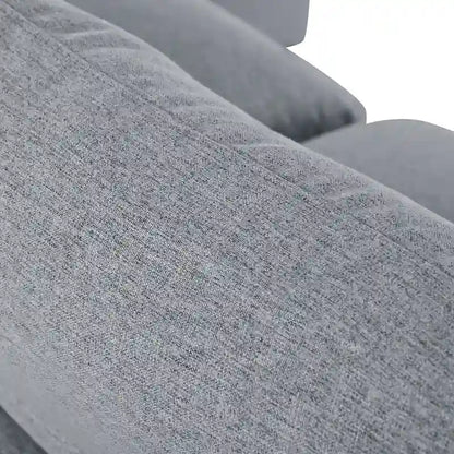 134.40 Canapé d'angle moderne en U à 6 places avec 2 grandes méridiennes, poufs amovibles et coussins moelleux