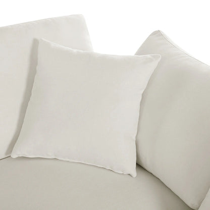 134.40 Canapé d'angle moderne en U à 6 places avec 2 grandes méridiennes, poufs amovibles et coussins moelleux