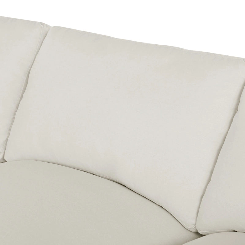 134.40 Canapé d'angle moderne en U à 6 places avec 2 grandes méridiennes, poufs amovibles et coussins moelleux