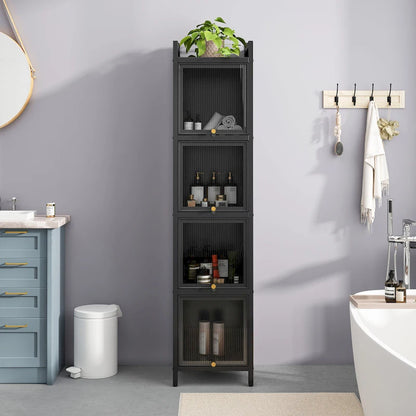 Meuble de rangement moderne avec portes vitrées, pour entrée, salon, salle de bain, salle à manger