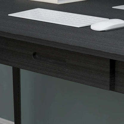 Bureau informatique en bois de 120 cm avec 2 tiroirs - 4 couleurs