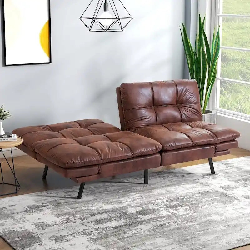 Fauteuil inclinable de cinéma maison électrique en cuir — Rangée de 2