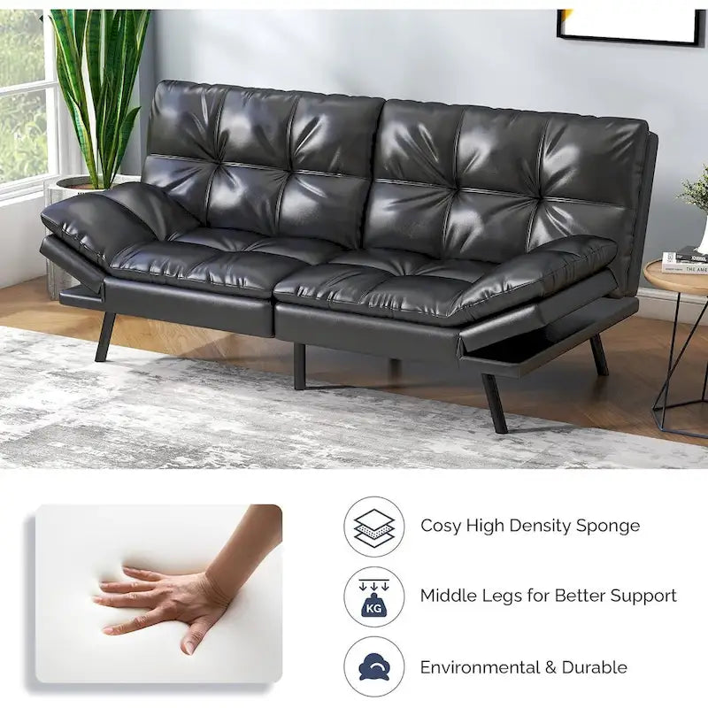 Fauteuil inclinable de cinéma maison électrique en cuir — Rangée de 2