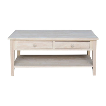 Table basse Spencer en bois de para massif – 121,9 cm (L) x 61 cm (P) x 48,3 cm (H)
