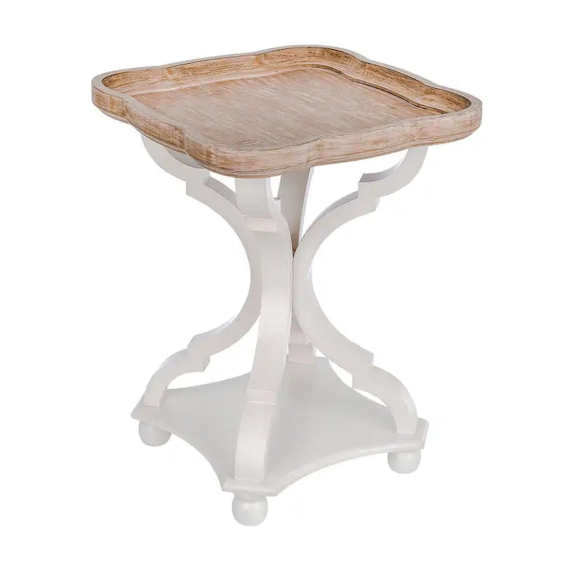 Table d'appoint avec plateau de style rustique ferme