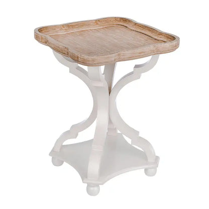 Table d'appoint avec plateau de style rustique ferme