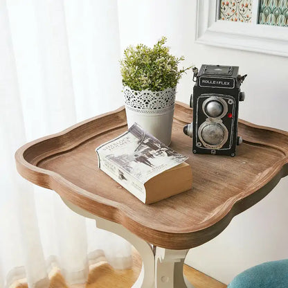 Table d'appoint avec plateau de style rustique ferme