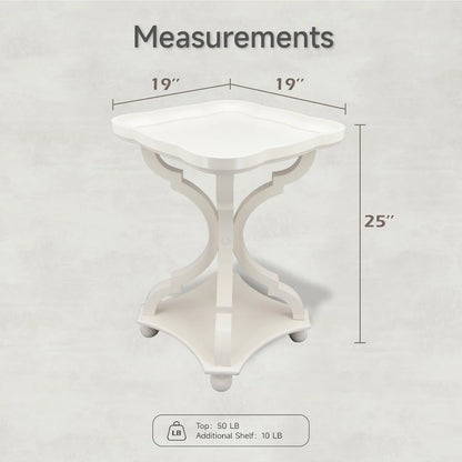 Table d'appoint avec plateau de style rustique ferme