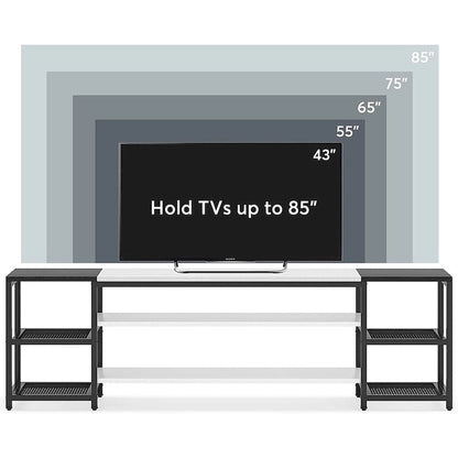 Meuble TV de 198,1 cm, support de centre de divertissement, table console TV
