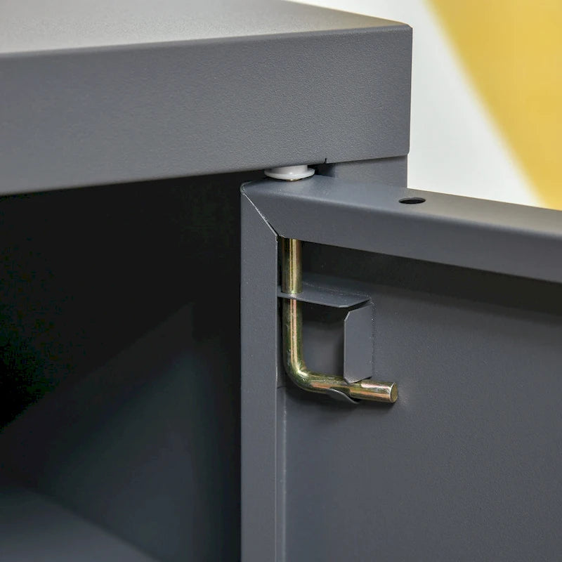 Table d'appoint industrielle avec porte-casier et étagère réglable — 40 x 40 x 50 cm