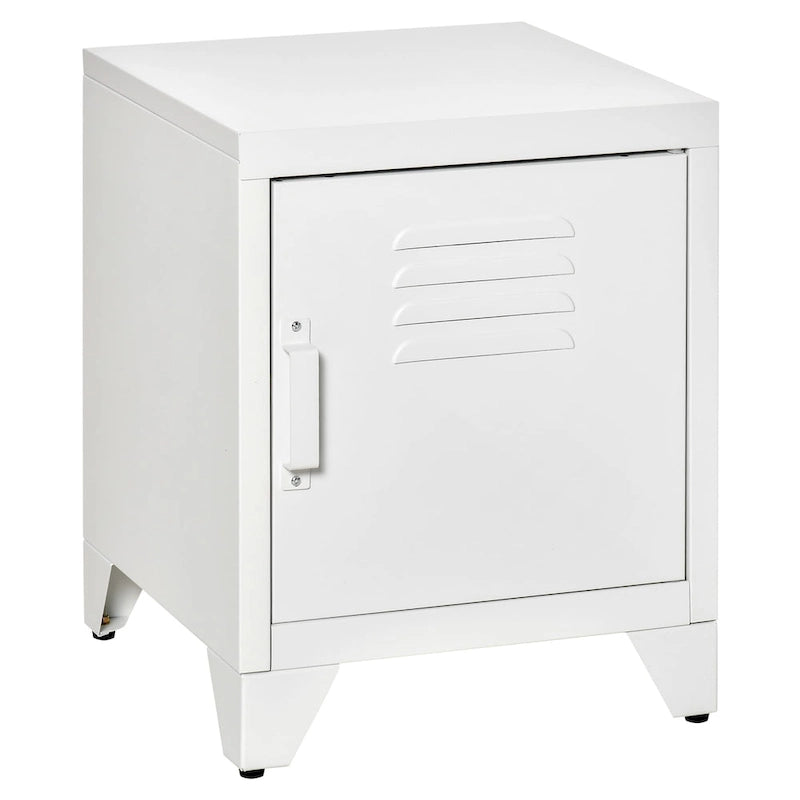 Table d'appoint industrielle avec porte-casier et étagère réglable — 40 x 40 x 50 cm