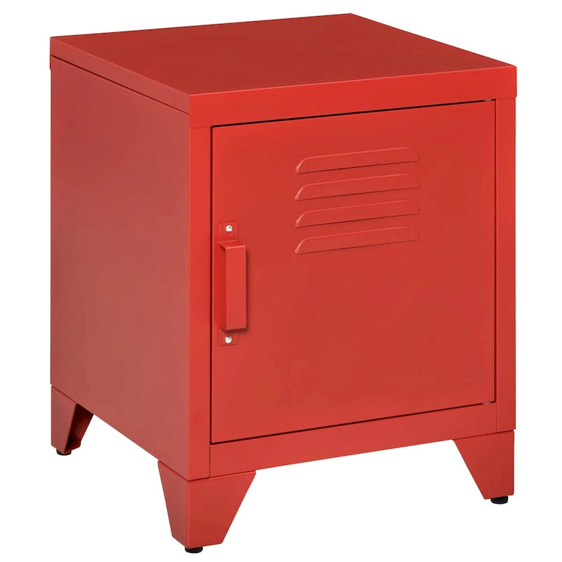 Table d'appoint industrielle avec porte-casier et étagère réglable — 40 x 40 x 50 cm