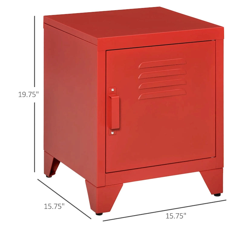 Table d'appoint industrielle avec porte-casier et étagère réglable — 40 x 40 x 50 cm