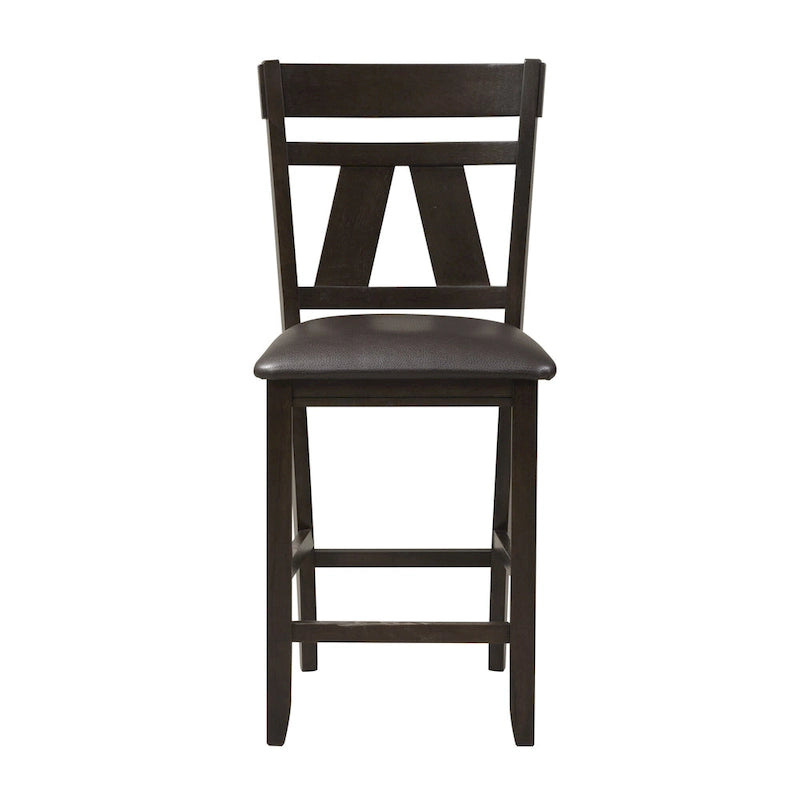 Table de bistrot industrielle hauteur comptoir avec 2 tabourets rembourrés en PU