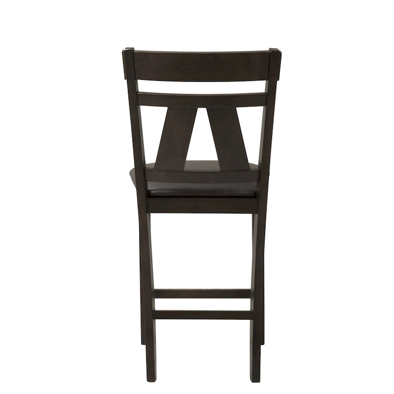 Table de bistrot industrielle hauteur comptoir avec 2 tabourets rembourrés en PU
