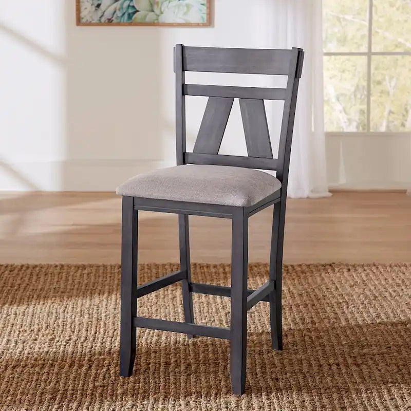 Table de bistrot industrielle hauteur comptoir avec 2 tabourets rembourrés en PU