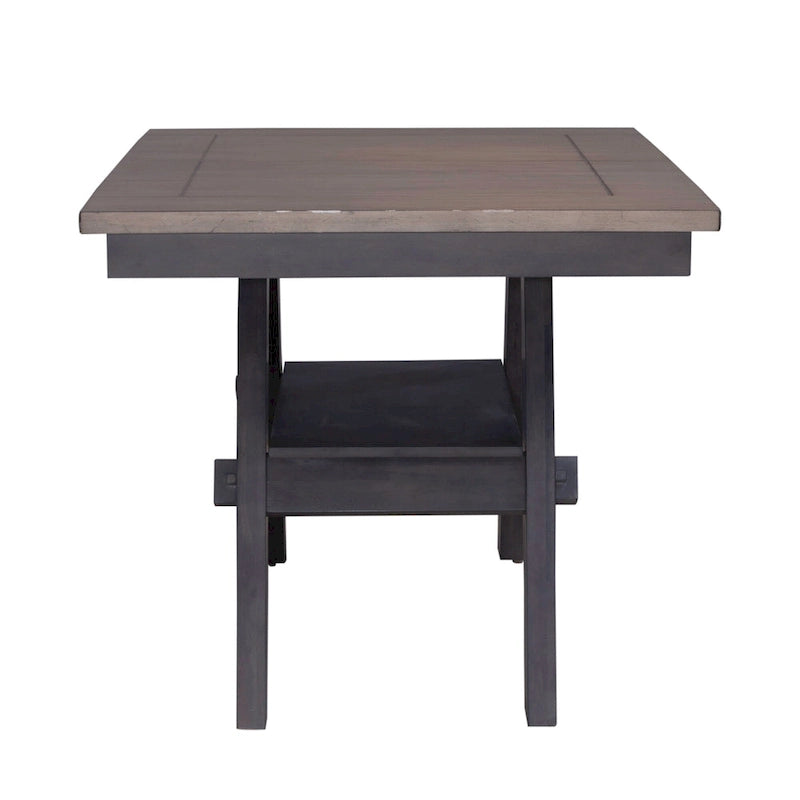 Table de bistrot industrielle hauteur comptoir avec 2 tabourets rembourrés en PU