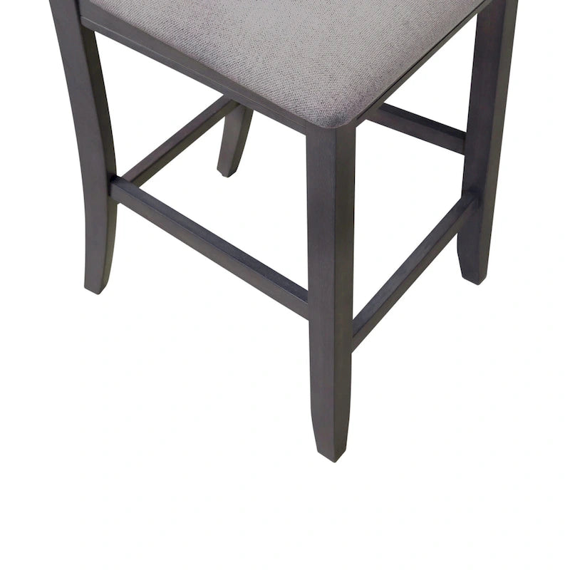 Table de bistrot industrielle hauteur comptoir avec 2 tabourets rembourrés en PU