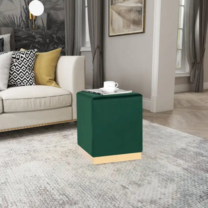 Repose-pied ottoman avec garniture dorée