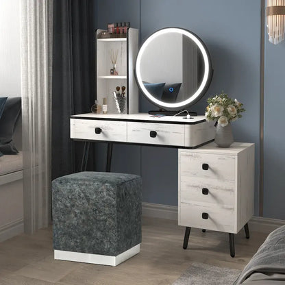 Repose-pied ottoman avec garniture dorée