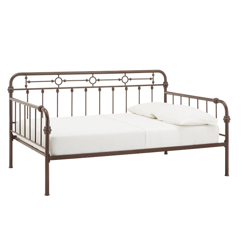 Lit de repos double en métal bronze Darren