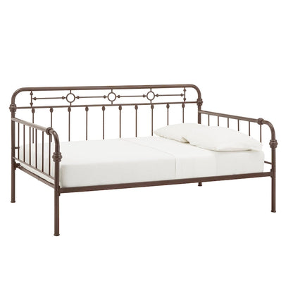 Lit de repos Darren bronze, format double (matelas d'env. 137 × 191 cm)