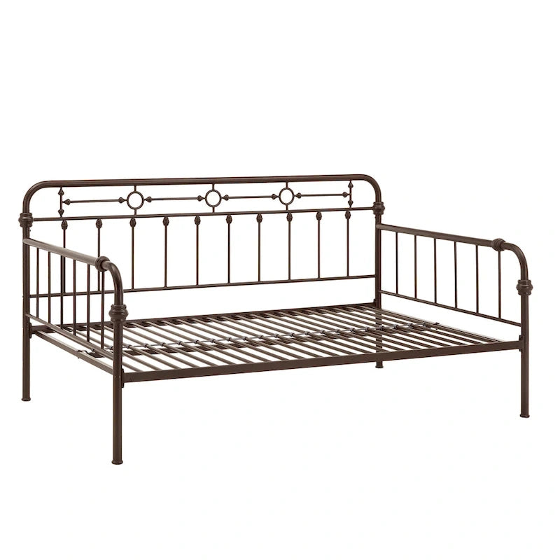 Lit de repos double en métal bronze Darren