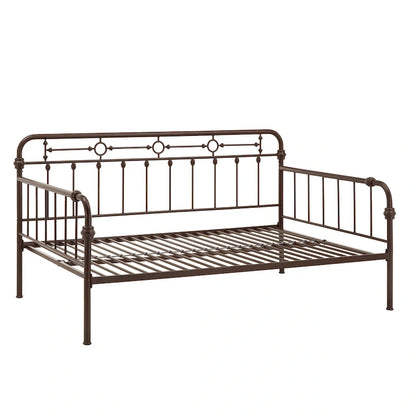 Lit de repos Darren bronze, format double (matelas d'env. 137 × 191 cm)