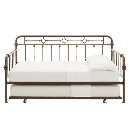 Lit de repos Darren bronze, format double (matelas d'env. 137 × 191 cm)