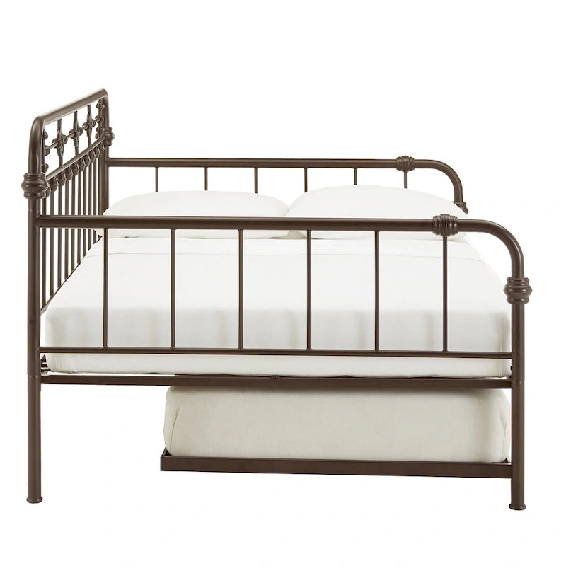Lit de repos double en métal bronze Darren