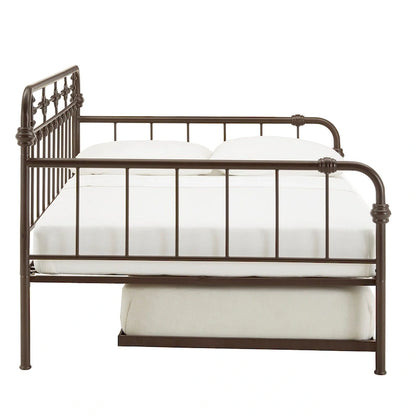Lit de repos Darren bronze, format double (matelas d'env. 137 × 191 cm)