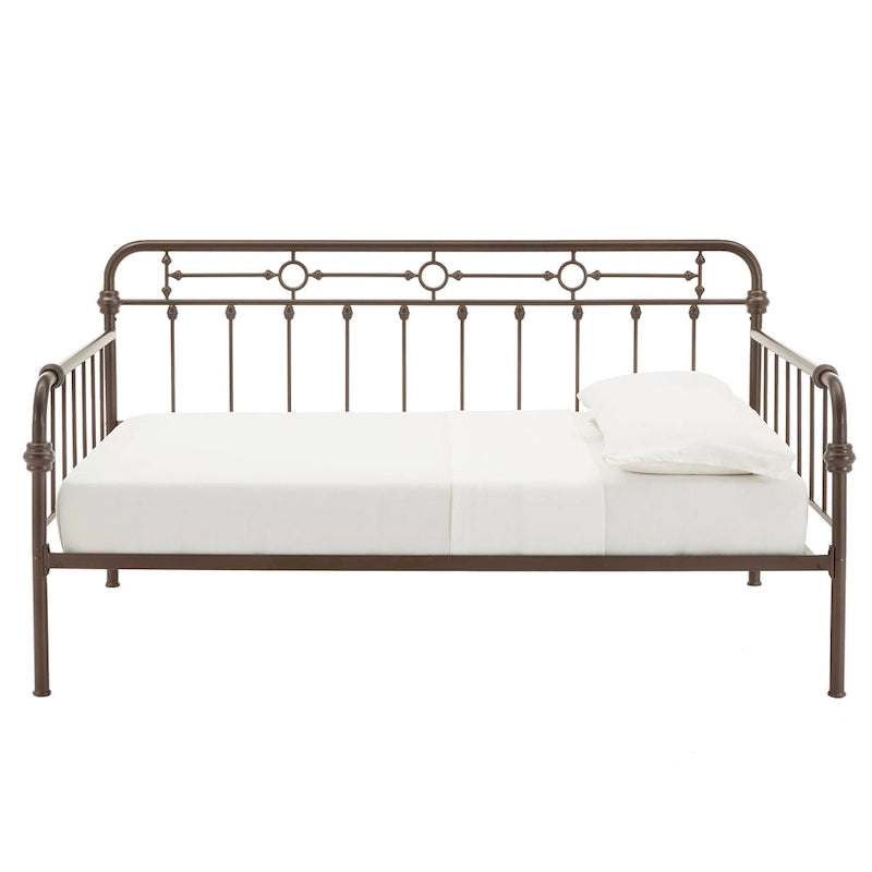 Lit de repos double en métal bronze Darren