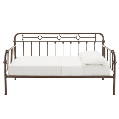 Lit de repos Darren bronze, format double (matelas d'env. 137 × 191 cm)