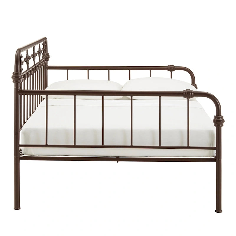 Lit de repos double en métal bronze Darren
