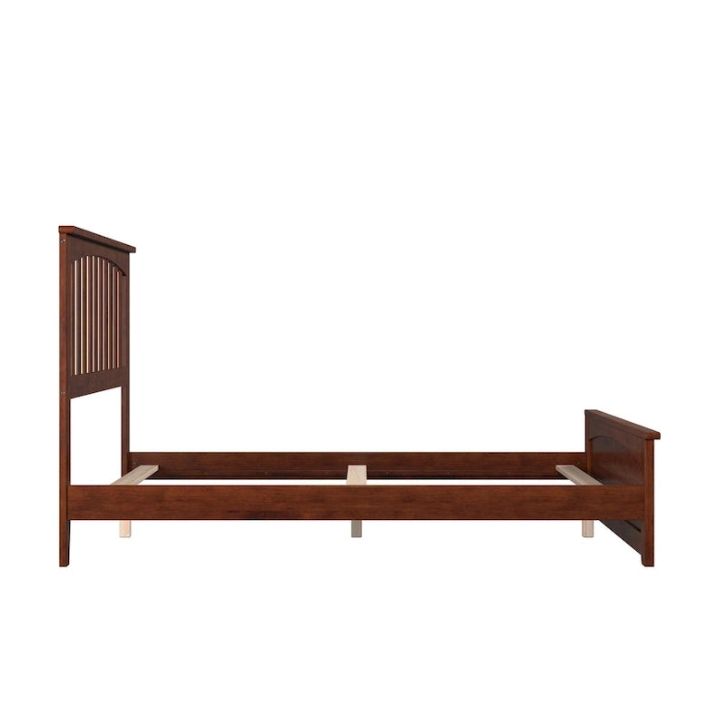 Base de lit Mission Full (matelas d'environ 137 × 191 cm) avec tête et pied de lit assortis en noyer