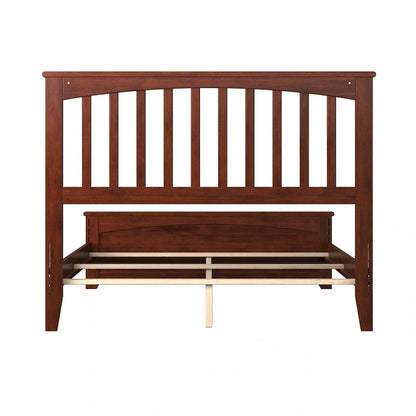Base de lit Mission Full (matelas d'environ 137 × 191 cm) avec tête et pied de lit assortis en noyer