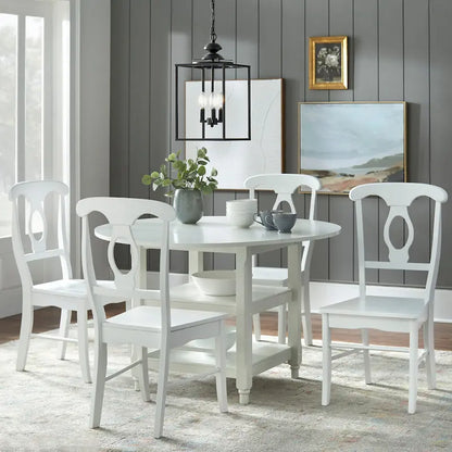 Table à manger ronde Cottage blanche