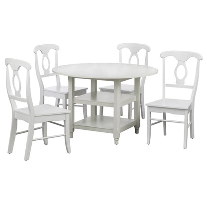 Table à manger ronde Cottage blanche