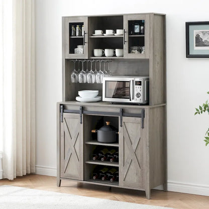 Meuble de bar de ferme de 108 cm avec porte coulissante - 40 P x 108 L x 177 H