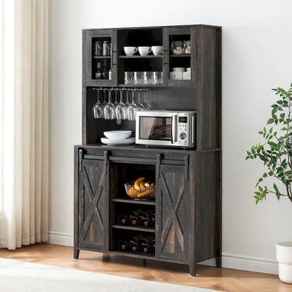 Meuble de bar de ferme de 108 cm avec porte coulissante - 40 P x 108 L x 177 H