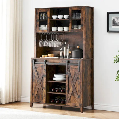 Meuble de bar de ferme de 108 cm avec porte coulissante - 40 P x 108 L x 177 H