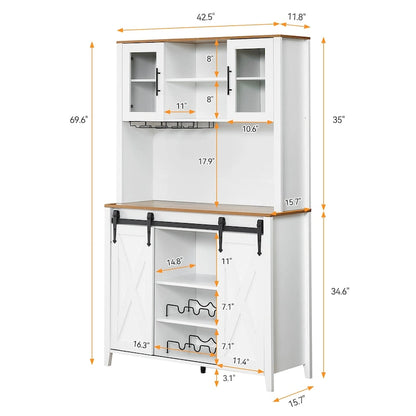 Meuble de bar de ferme de 108 cm avec porte coulissante - 40 P x 108 L x 177 H