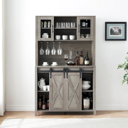 Meuble de bar de ferme de 108 cm avec porte coulissante - 40 P x 108 L x 177 H