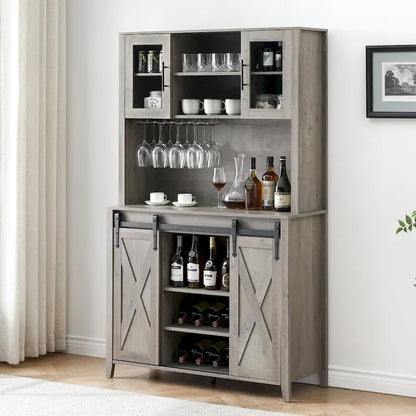 Meuble de bar de ferme de 108 cm avec porte coulissante - 40 P x 108 L x 177 H