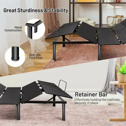 Sommier réglable Queen (matelas d'environ 152 × 203 cm) avec réglage de la tête et des pieds